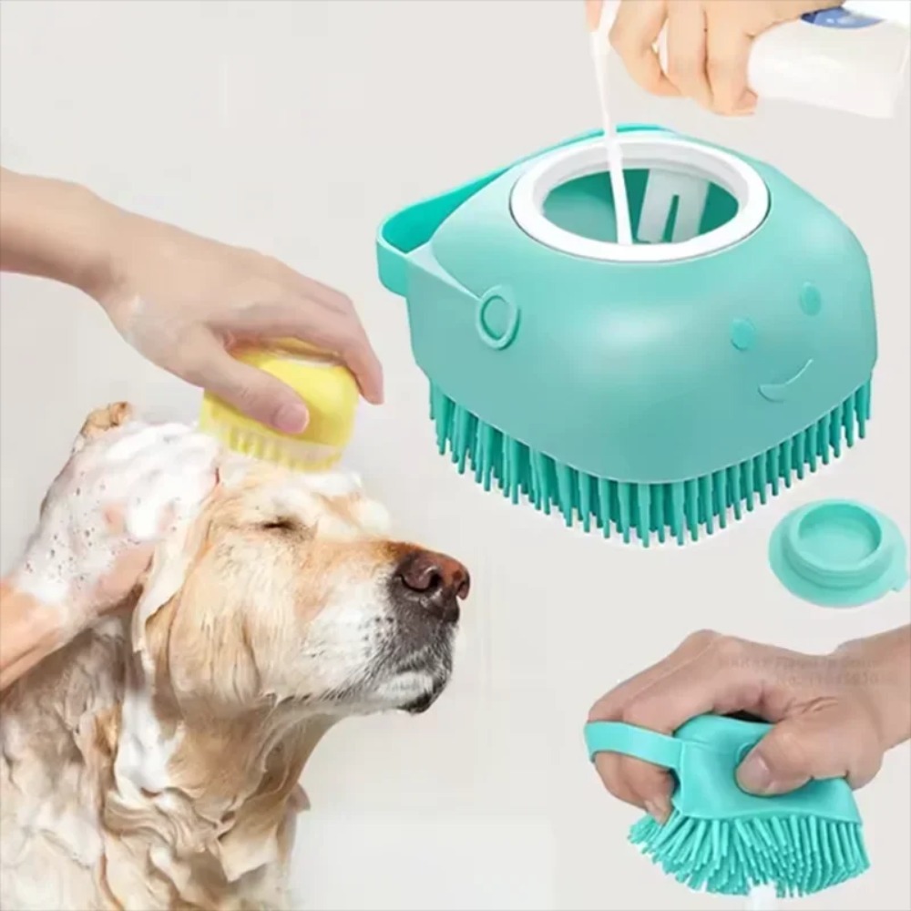 Pet Supplies Nz - Силиконовая массажная щетка для ванной, многофункциональный