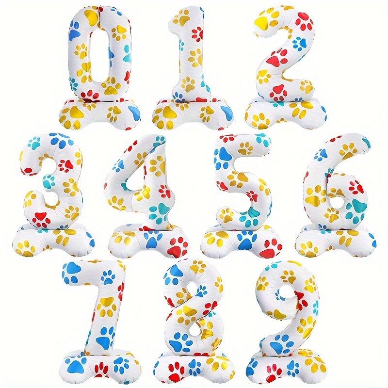 Pet Supplies Nz - 1 шт. 16-дюймовый белый фольгированный шар-цифра