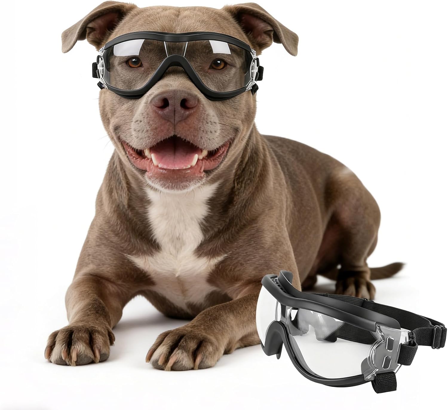 Pet Supplies Plus - Регулируемые защитные очки для собак: прозрачные,