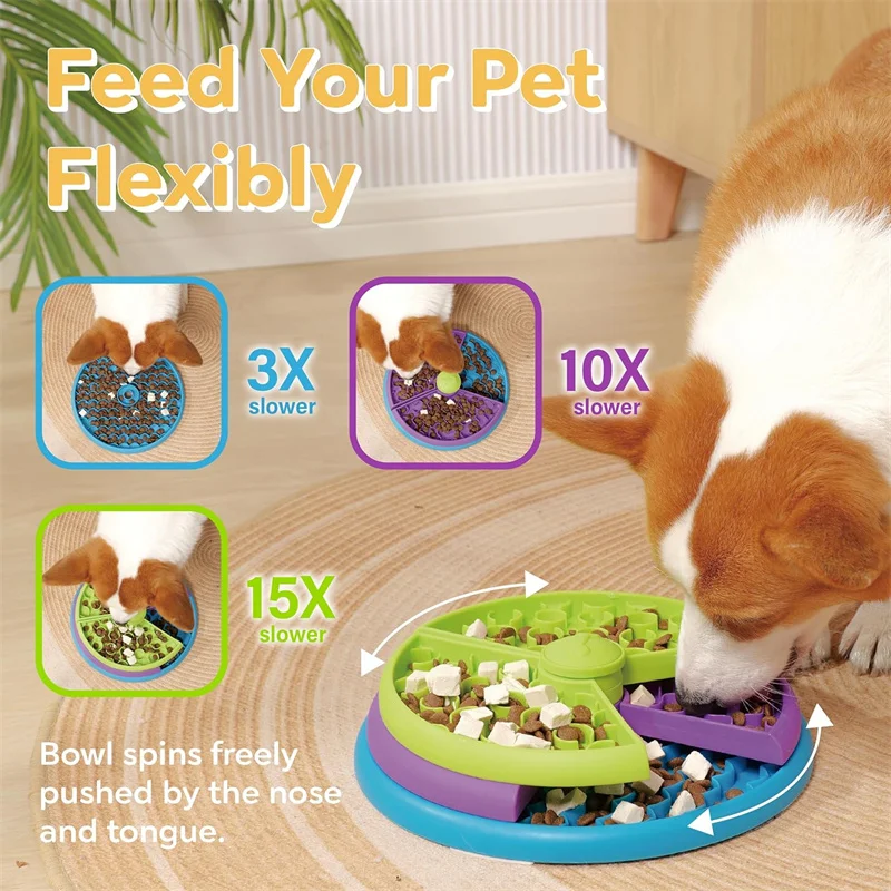 Головоломка для собак, медленн – обзор и цена Slow Feeder Dog Bowl